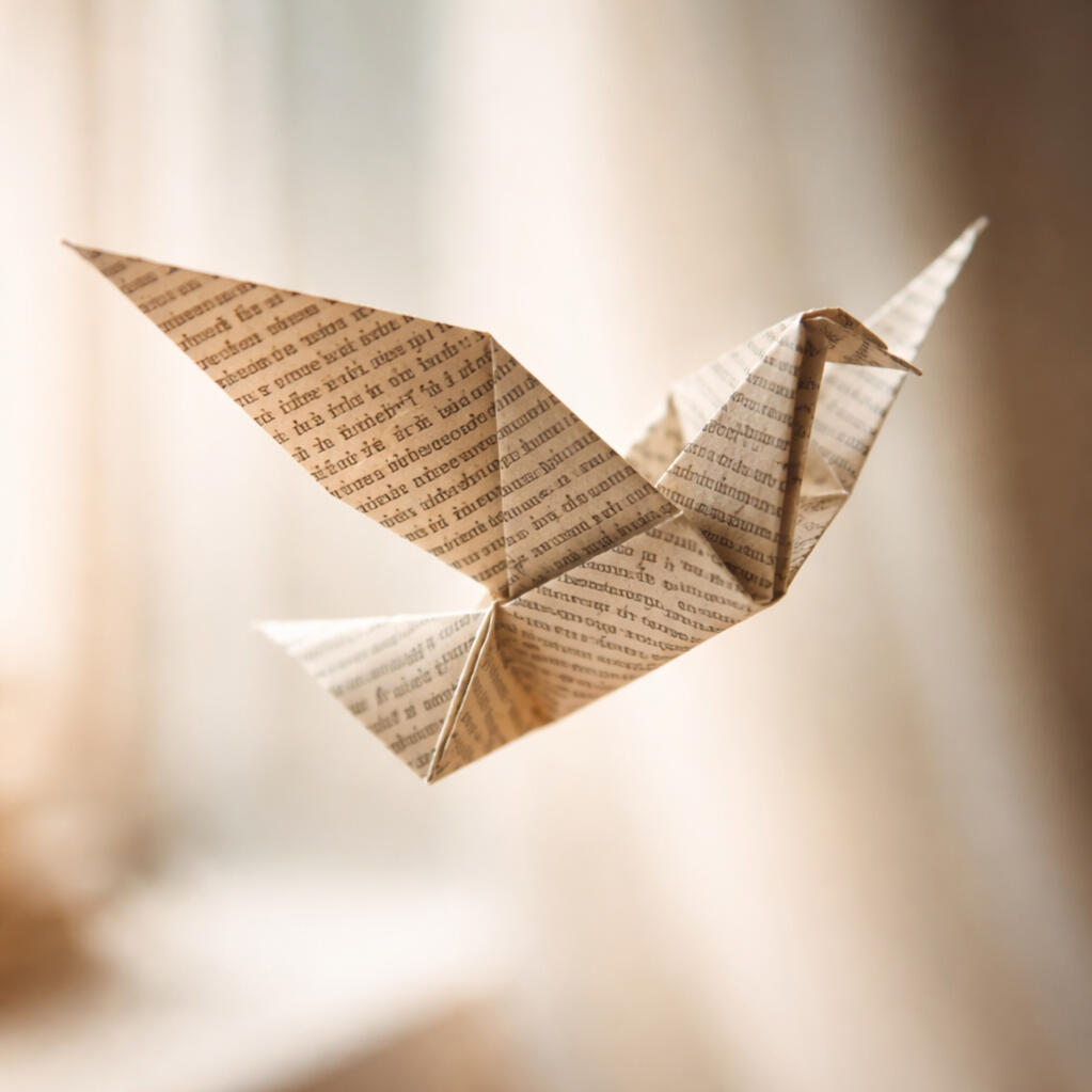 Regional vision shaping the future of Whakatāne Paper crane symbolizing a region shaping its future story and opportunities in the Whakatāne district